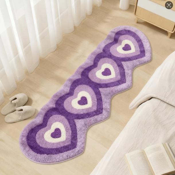 Irregular Shape Rugs for Bedroom Heart Shape Living Room Decoration Girl Carpet Thickend Plush Bedside Rug Fluffy Soft Floor Mat