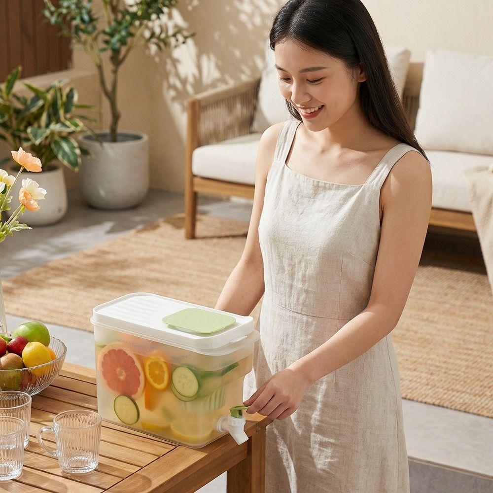 4L Cold Water Kettle Leak-Proof Refrigerator Water Jug Juice Pitcher  Chilled Water