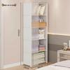 Xiyin Dustproof Wardrobe and Bookshelf Storage Cabinet Combination for Home Bedroom