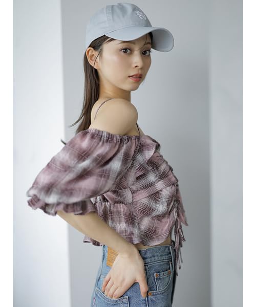 Snidel Cropped Varie Blouse SWFB251169 PNK Women's