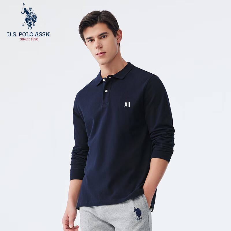 U.S. Polo Assn. Herren Business Casual Langarm-Poloshirt