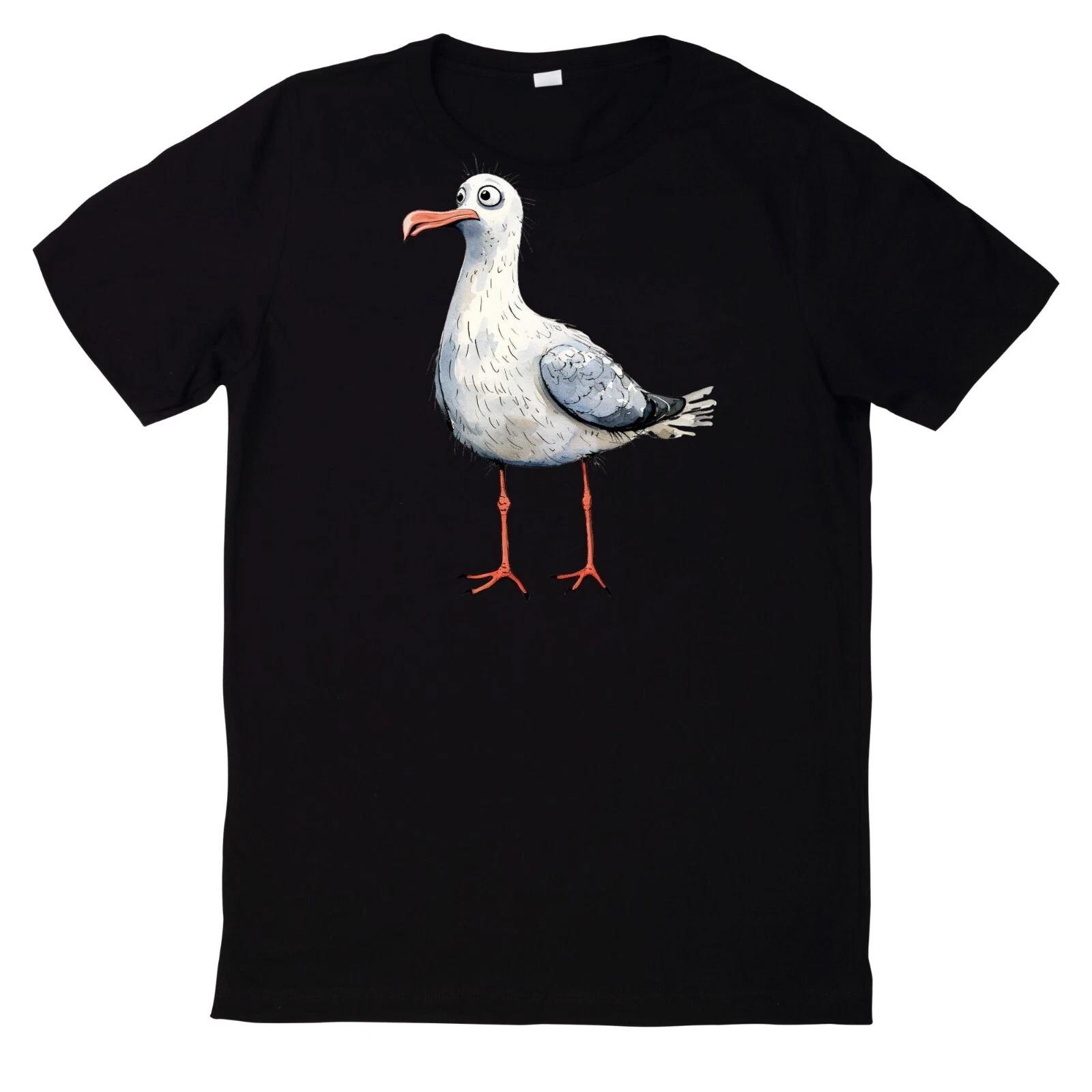 T-Shirt Funny Seagull Motif XS