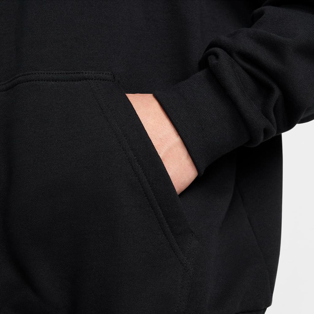 Nike Klubová mikina s kapucí, jednobarevná, s logem, pulovr s dlouhým rukávem, pánská mikina, černá HJ1817-010