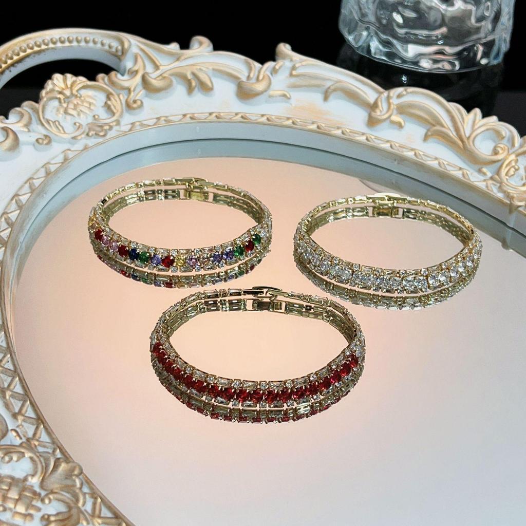 2024 Spring-Summer Women's High-End Zirconia Bracelet: Personalized Design, Versatile Light Luxury Fashion Hand Jewelry
