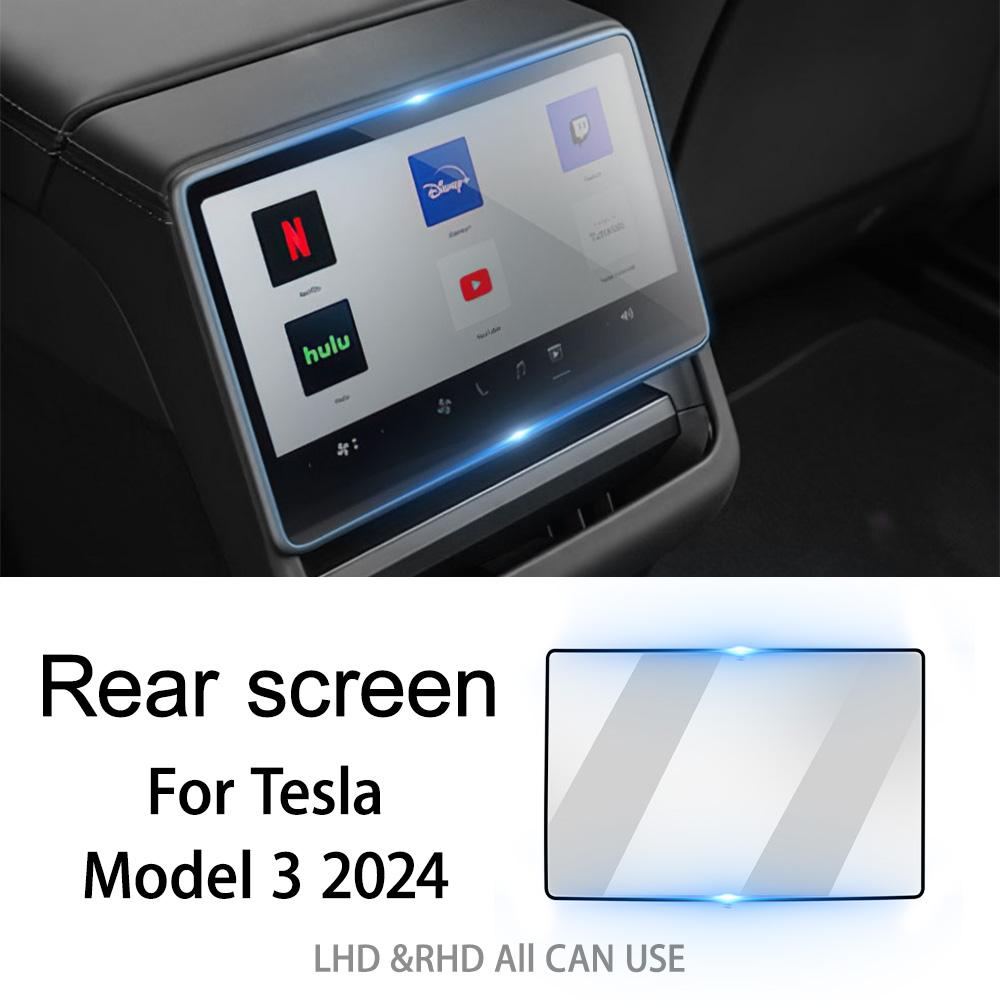 Tempered Glass Screen Protective Film for Tesla Model 3 Highland 2025 Model Y Juniper 2025-up Car Center Control Rear Touch