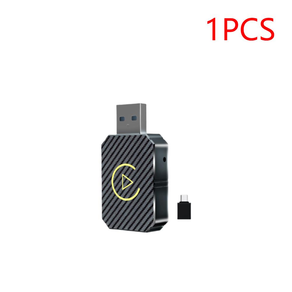 10-1PCS Wireless Carplay Android Auto Adapter Plug&Play 2 in 1 Mini Box CarPlay AI Box for OEM Wired CarPlay/Andriod Auto Cars