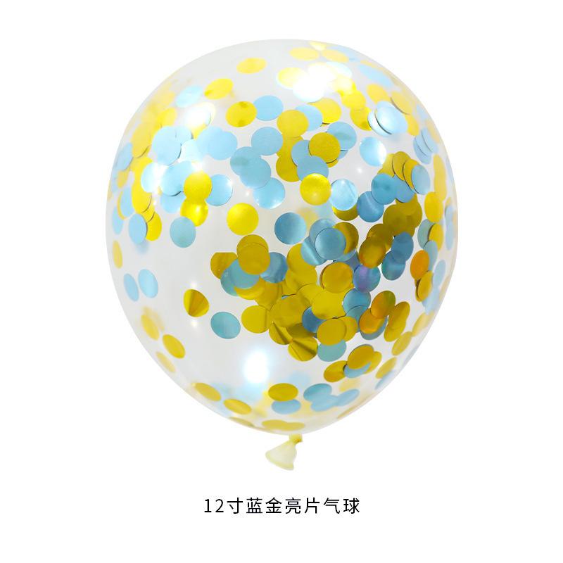 12 Inch Round Sequined Transparent Latex Balloon Birthday Wedding Opening Event Shopping Mall Decoration Party Decoration Supplies