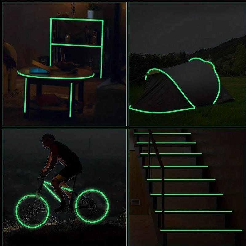 Leuchtendes Fluoreszierendes Nacht Selbstklebendes Leuchten Im Dunkeln Aufkleberband Sicherheit Sicherheit Heimdekoration Warnklebeband 1,5cm×3m