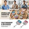 360° Swivel Retractable ID Card Holder Glitter Acrylic Badge Reel Nurse Badge Reel  Hospitals