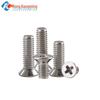 Flat Head Phillips Machine Screw Set, 201 Stainless Steel, M4-M8, Countersunk Head.