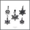 Snowflake Silver 925 Pendant Necklace with Zirconia cooldust [FUNKOUTS] FCN-007