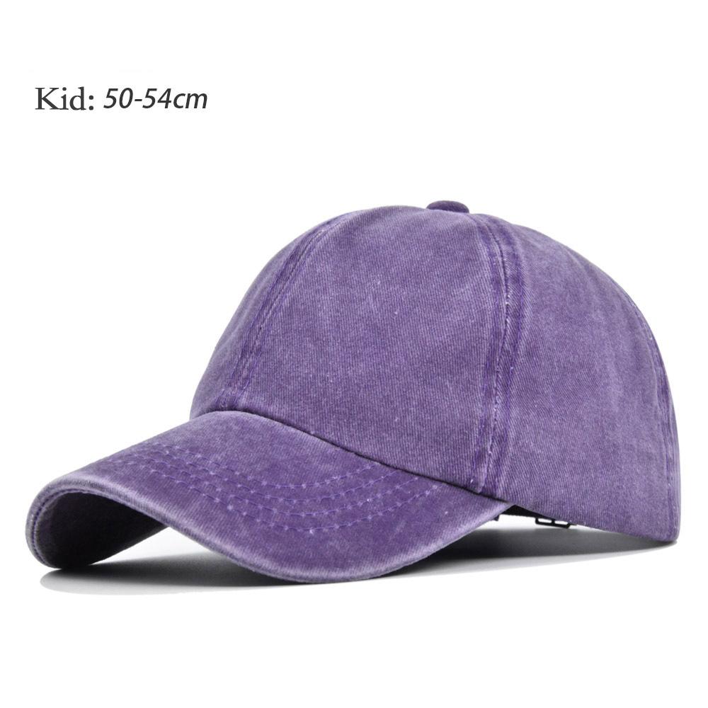 Baseball Cap Kid Baseball Cap Solid Cap Spring Autumn Cap Summer Hat Pure baseball cap cowboy Water washing Hats Hat