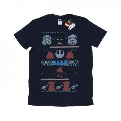 Mens Dark Side Fair Isle Christmas T-Shirt