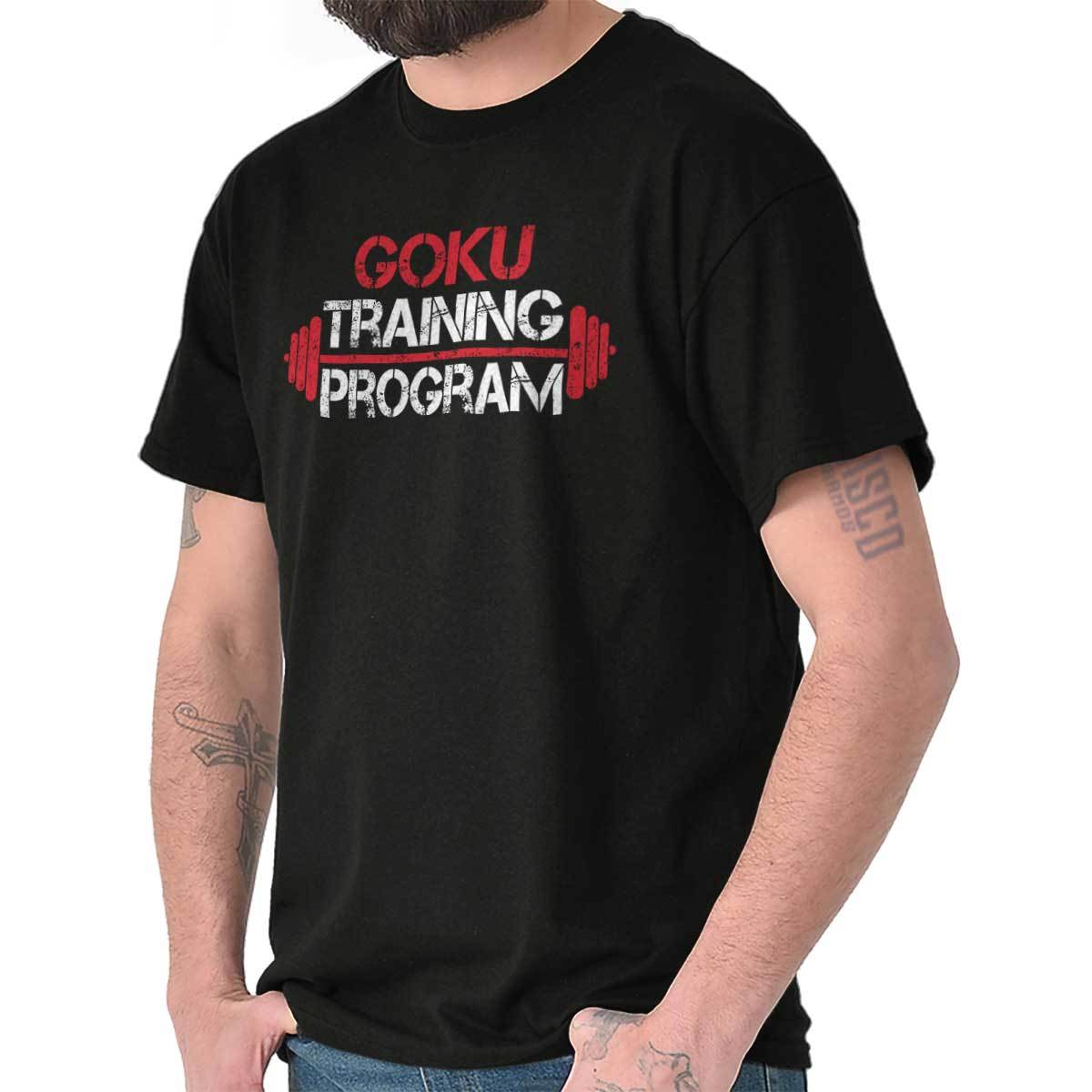 Goku Training Program Gym Workout Z Cool Gift Saiyan Anime Classic T Shirt Tee XXXL