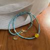 Titanium Steel Turquoise Agate Pearl Beaded Necklace Light Luxury Niche Fashion Versatile High Sense Exquisite Temperament Necklace Women