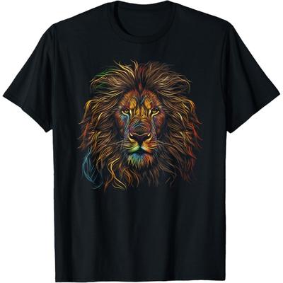 Lion Colorful Lions King Of Animals From Africa T-Shirt