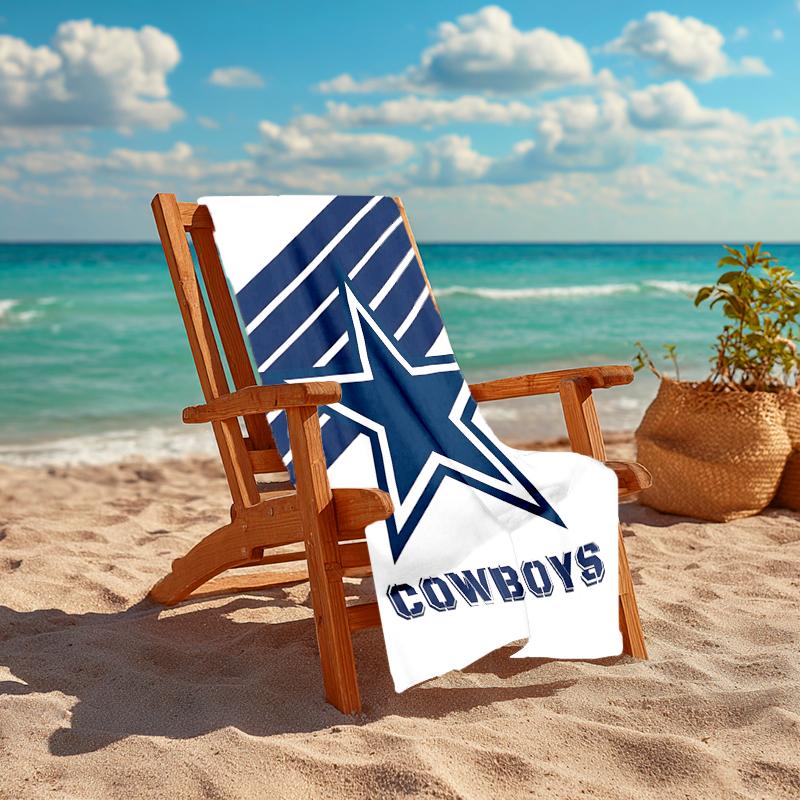1 Stück Dallas Cowboys Strandtuch, Bequem und Dick, und Schwimm-/Bade-/Picknick-/Campingtuch, Geeignet für Strand am Meer