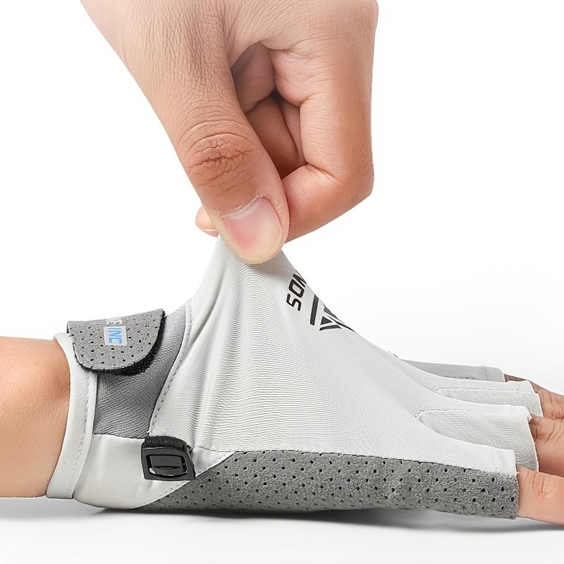 Guanti Mezza Dita Estivi Traspiranti Touchscreen Seta Ghiacciata Ciclismo Pesca Guanti Anti-UV Antiscivolo Escursionismo Guida Equitazione
