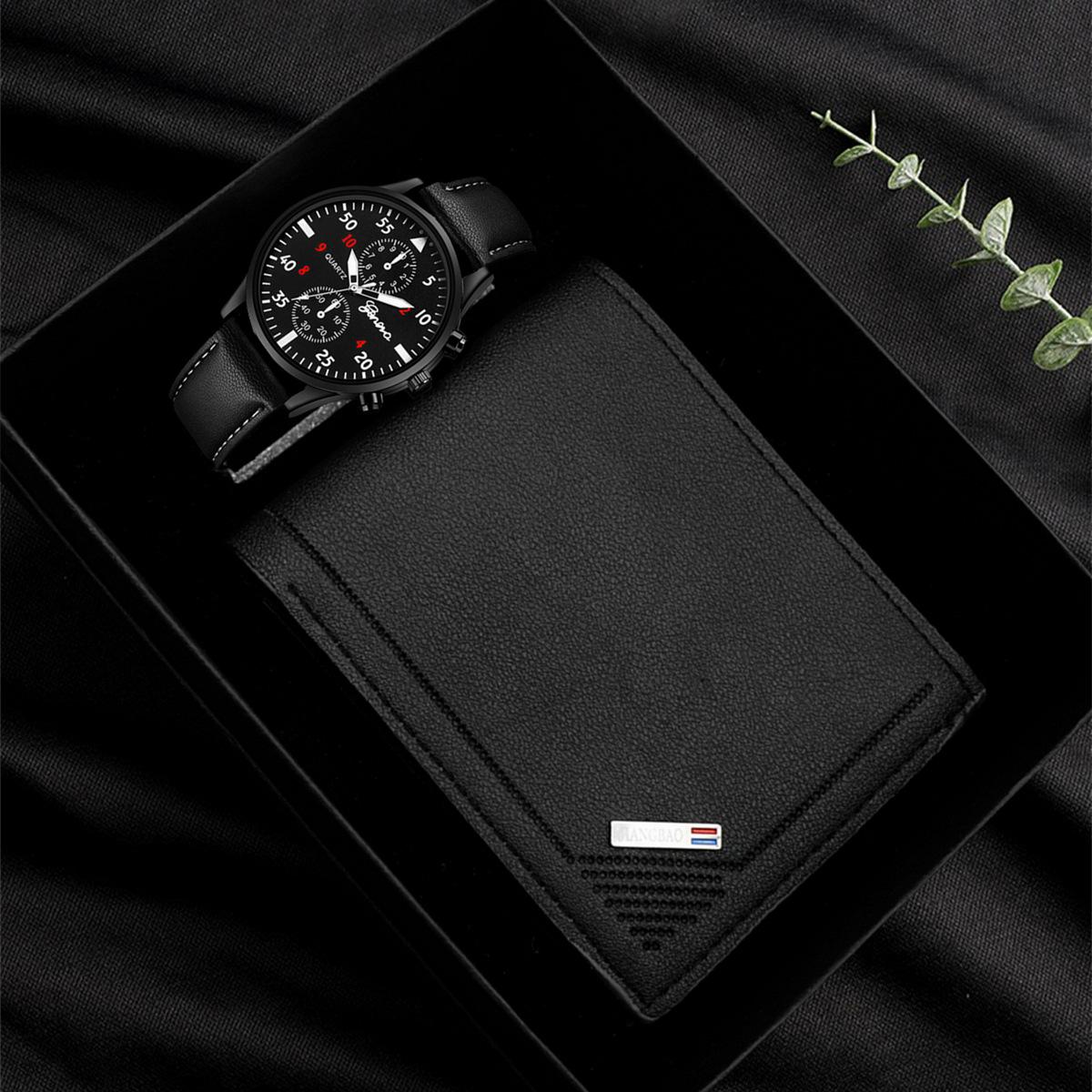 Casual Souvenir Father S Day Gift Fashion Classic Business Gift Set Wallet Pen Men S Quartz Watch
