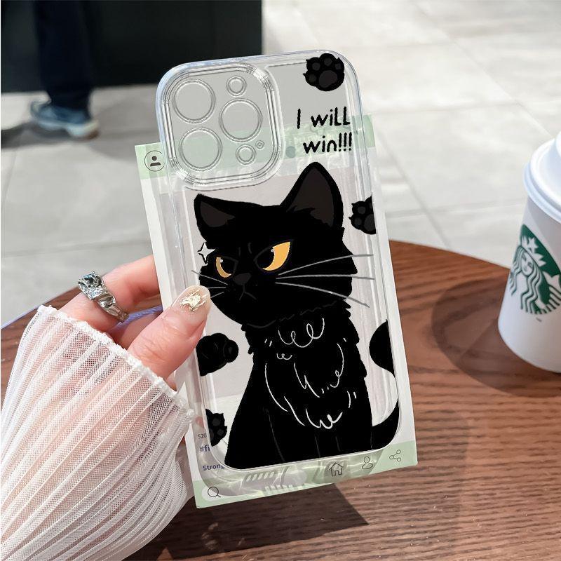 

Крутой кот Прозрачный чехол для iPhone 11/12/13/14 Pro Max iPhone SE2