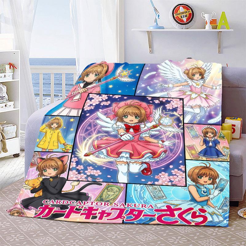 Cardcaptor Sakura Warm Throw Blanket Flannel Soft Cozy Lightweight Blanket for Bed Sofa Home Decor -QJY