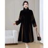 Imitation mink coat women's clothing plus size fashion imitation fur winter thickened imitation mink long stand-up coat