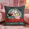 CCourage The Cowardlys DDogs Cushion Cover Premium Comfort Reversible Pillow CoveTwo In One Design For Any Room  Car Interior