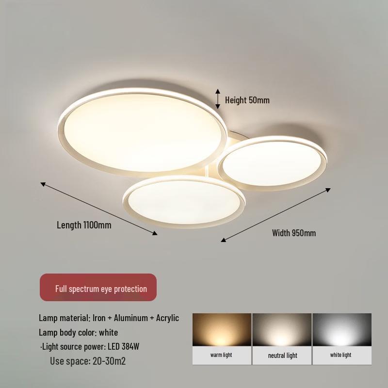MengPao Seamless LED Ceiling Light with 3-Color Dimming