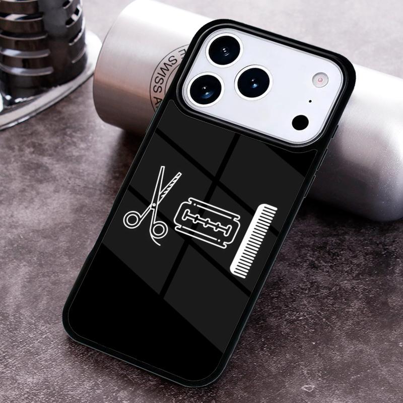 Hairdresser Barber Scissors Phone Case for iPhone 17 16 15 Pro Max Air 14 13 12 11 Plus Shockproof Cover