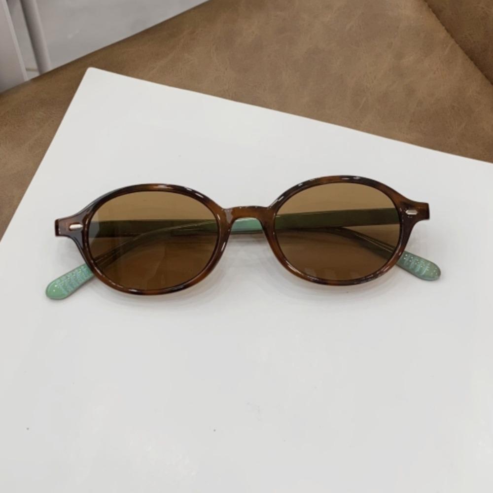 Y2K Retro Oval Frame Sunglasses Sweet Cool Girls Black White Eye Glasses Vintage Simple Women Plain Glasses Eyewear