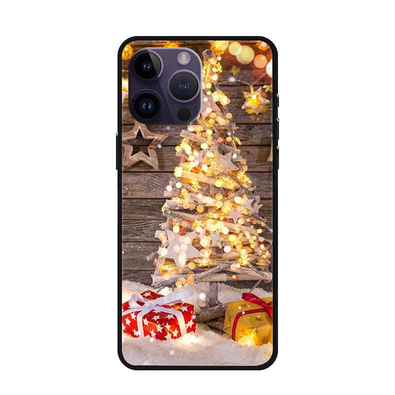 Christmas Case For iPhone 15 Pro Max Cover iPhone 15 Plus Lovely Soft Silicone TPU Back Phone Case For iPhone 15 Pro Cover Coque