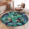 Final Fantasy Pattern Round Rug, Indoor/Outdoor Mat, for Picnic, Gameroom, Bedroom, Office, Living Room, Home Decor Carpet, Birthday Gift
