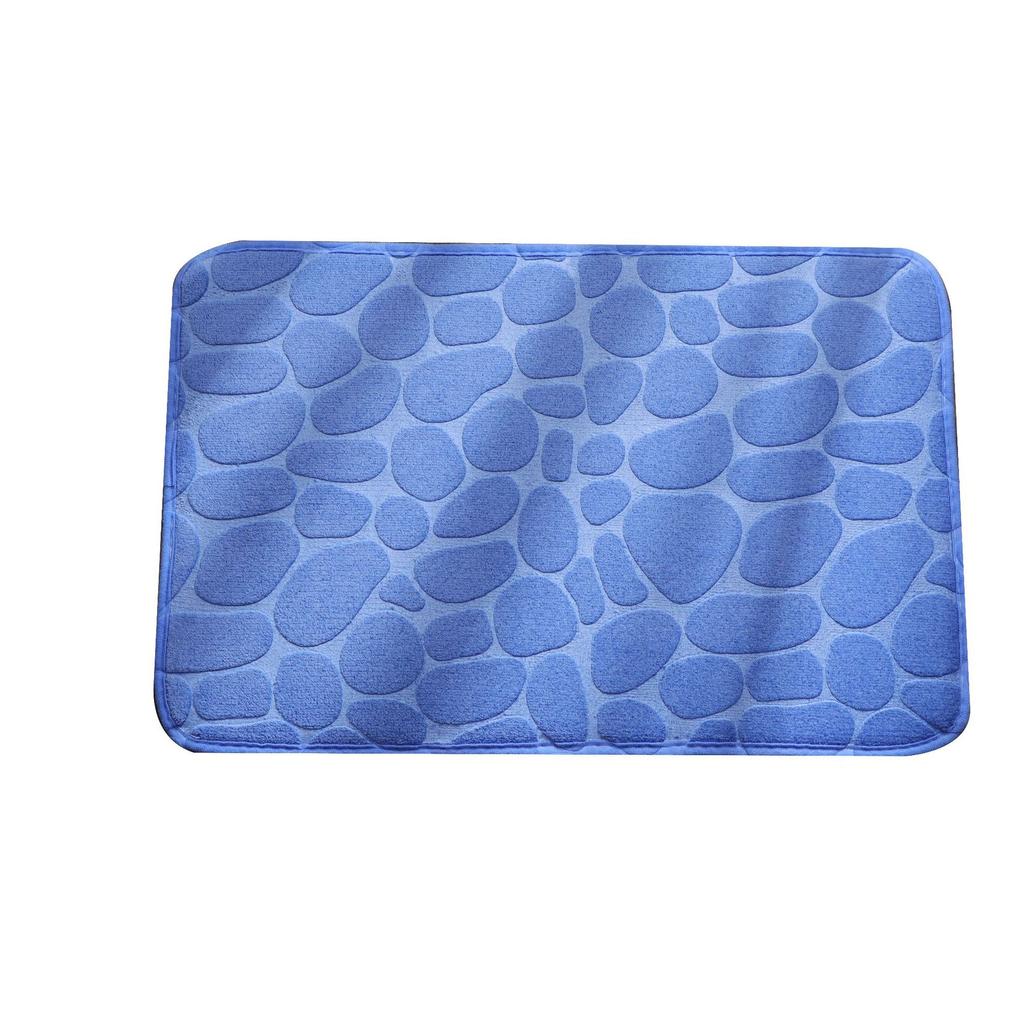 Cobblestone Embossed Absorbent Bath Mat Thicken Non-slip Mat Damp-proof Soft Foot Pad Shower Room Doormat Memory Foam Pad