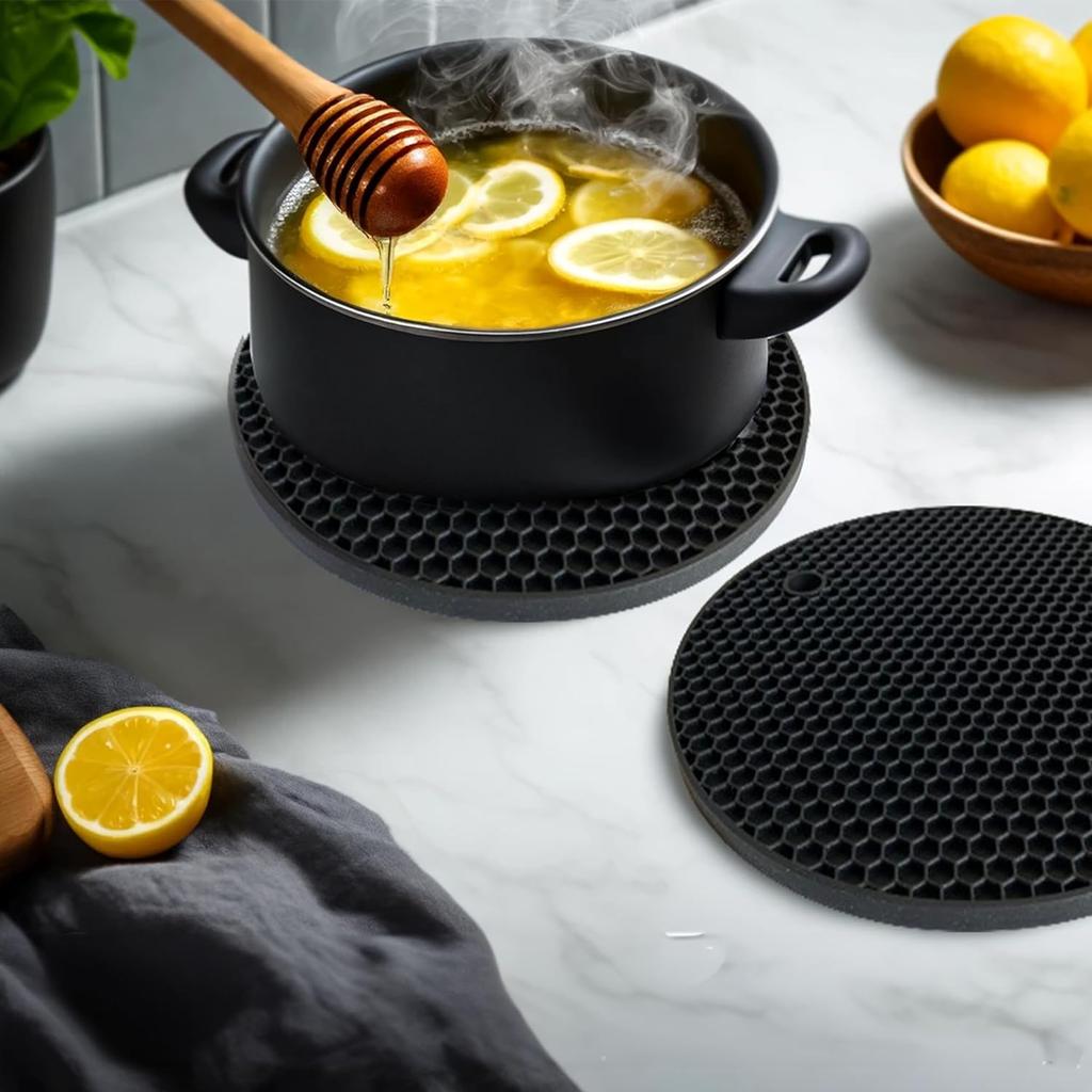 Silicone Trivet Mats Heat Resistant Pot Holders Multipurpose Non-Slip Pads for Kitchen Potholders Dishers Jar Open