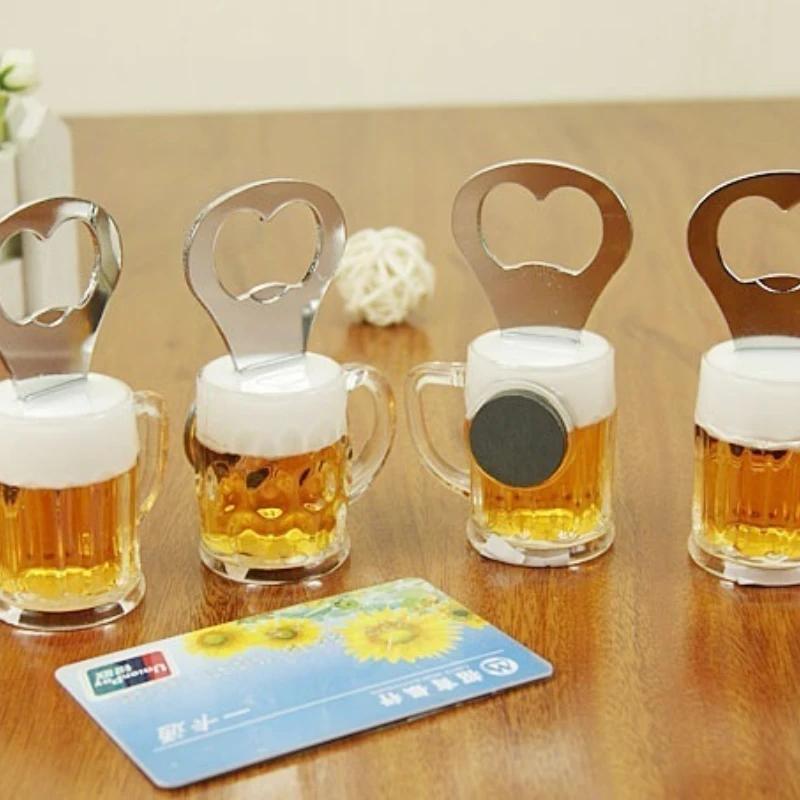 2PCS Men Beer Bottle Opener Magnetic Hanging Bottle Opener Fridge Magnets Funny Gift Home Decor