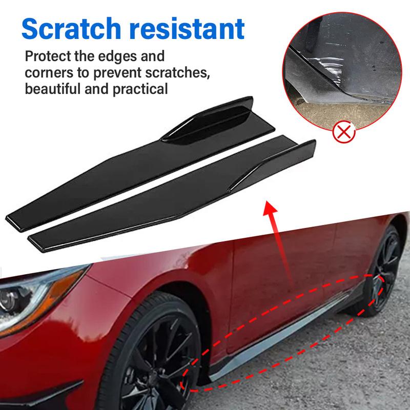 74.5CM Car Rear Bumper Lip Trim Protector Side Skirts Cover For Cars Bumper Spoiler Splitter Lip Rocker Wings Black Protection