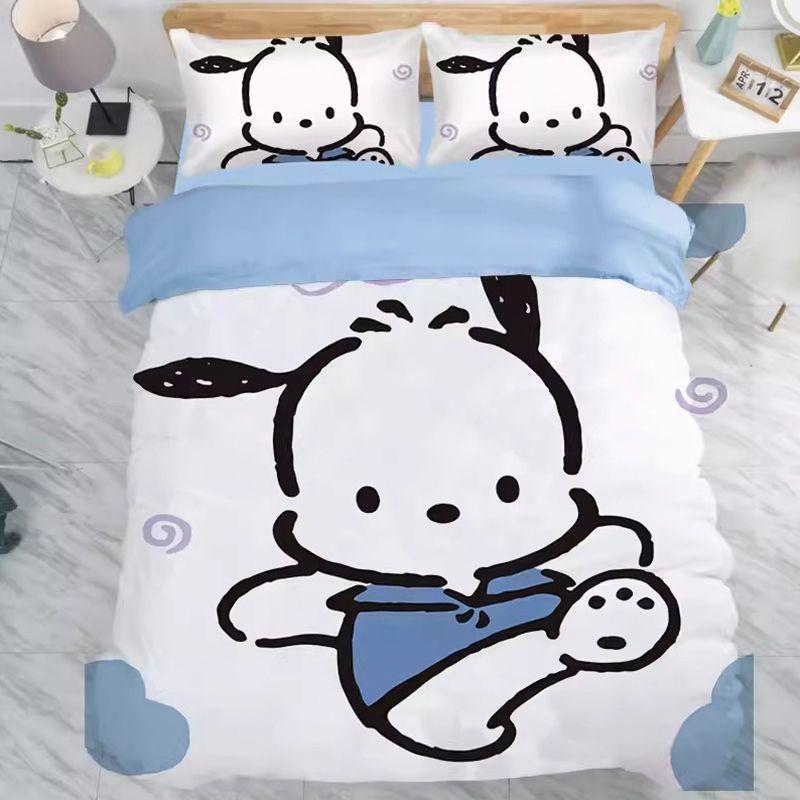 Pochacco Colorful Bedding Sets 3D Print Comforter Cover Bed Cover Duvet Cover Pillow Case 2-3 Pieces Sets Kids Adult Size