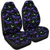 Bulopur Blue Cartoon Bats Moon Star Car Seat Covers for Front Seat Protector Saddle Blanket Soft Flexible Seat Cushion Cover