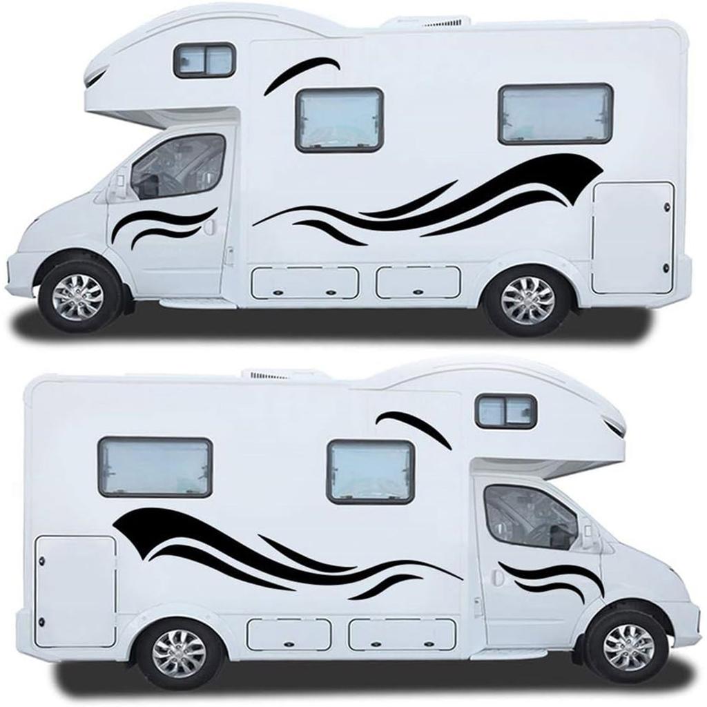 Weatherproof Stylish Car Body Graphics Stripes Stickers Suitable for Motorhomes and Offroads Vehicle In Various Patterns