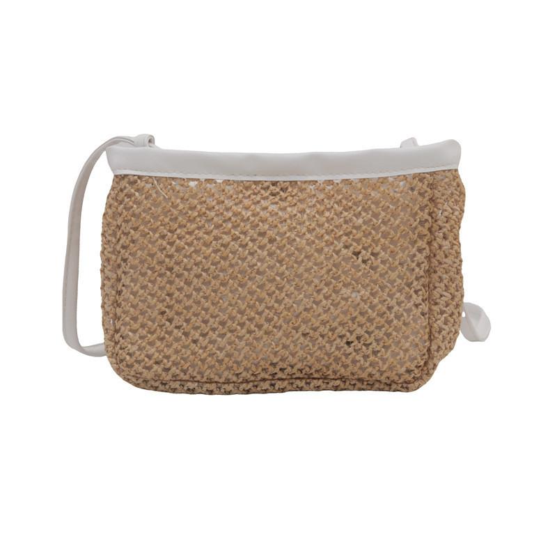 Stylish Woven Crossbody Bag For Women In Black Coffee White And Khaki Colors For Trendy Casual Looks