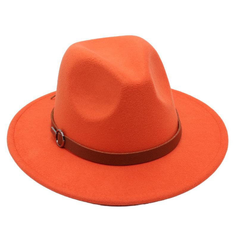 S New Retro British Top Hatsmall Belt Felt Hat Autumn And Winter European And American Jazz Hat Ins Style