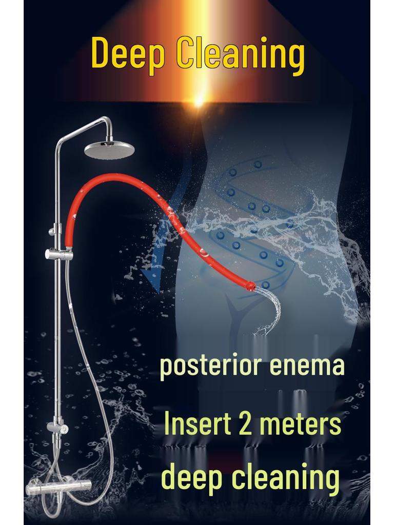 5-Hole Enema Tube: Intestinal Flushing Cleaner for Men and Women, SM Erotic Anal Toy.