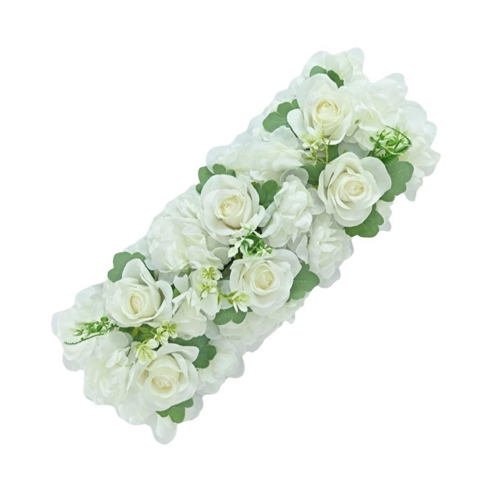 54X23CM Size Artificial Rose Strip Simulation Flowers Strip Flower Design Wedding Scene Decoration Rose Arrangement
