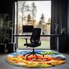 Angry Birds Printed Round Rug Carpet Chair Rug Area Rug Entryway Doormats,for Office Chair Living Room Bedroom Kitchen Room.