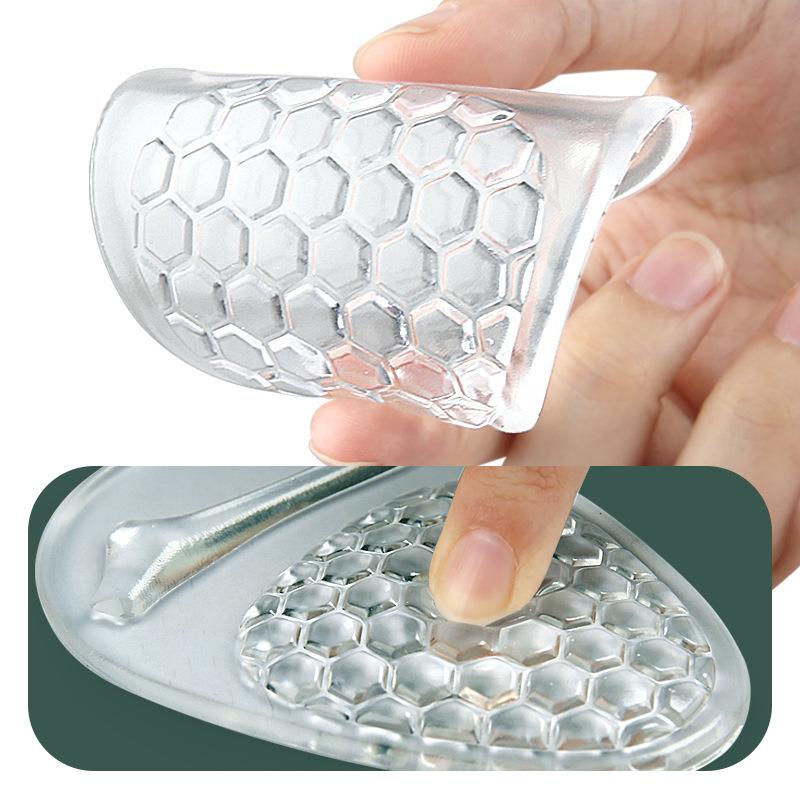 GEL Honeycomb Forefoot Pad High Heels Slow Pressure Forefoot Half Size Pad Soft Self-adhesive Shock Absorber Particle Massage Anti-slip Sticker