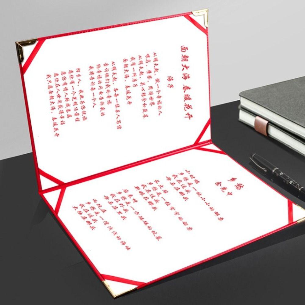 Hosted Speech A3 A4 Art Paper Hardcover Signing Contract Certificate Protector  Ceremony