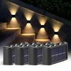 Outdoor Solar LED Wall Lights Waterproof Led Solar Lamp Up And Down Luminous Lighting For Garden Balcony Yard Street Decor Lamps