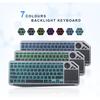 2.4G Wireless TV Keyboard with Touchpad 7-Colors Backlit Bluetooth Keyboard Rechargeable Keyboard for Smart TV iOS iPhone/IPad