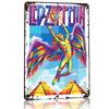 Led Zeppelin D Texture Metal Poster Customized Wall Art Tin Sign Gift for Mancave Luxury Decoration Home Decor Items Wand Deko