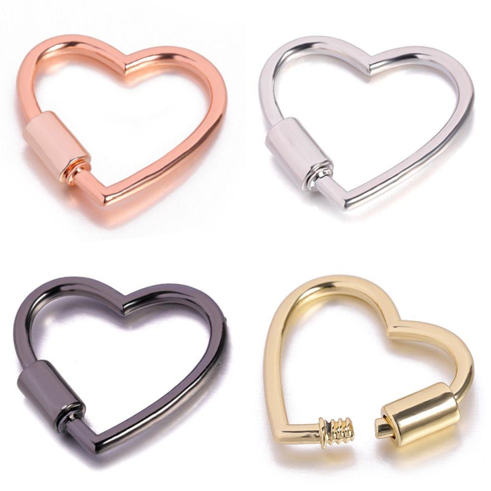 Buckle Craft Accessories Metal Heart Shape Heart Shape Spring Clasps Heart Shaped Opening Buckle